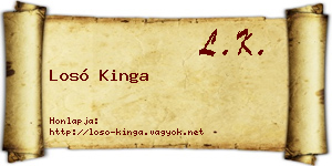 Losó Kinga névjegykártya