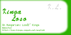 kinga loso business card